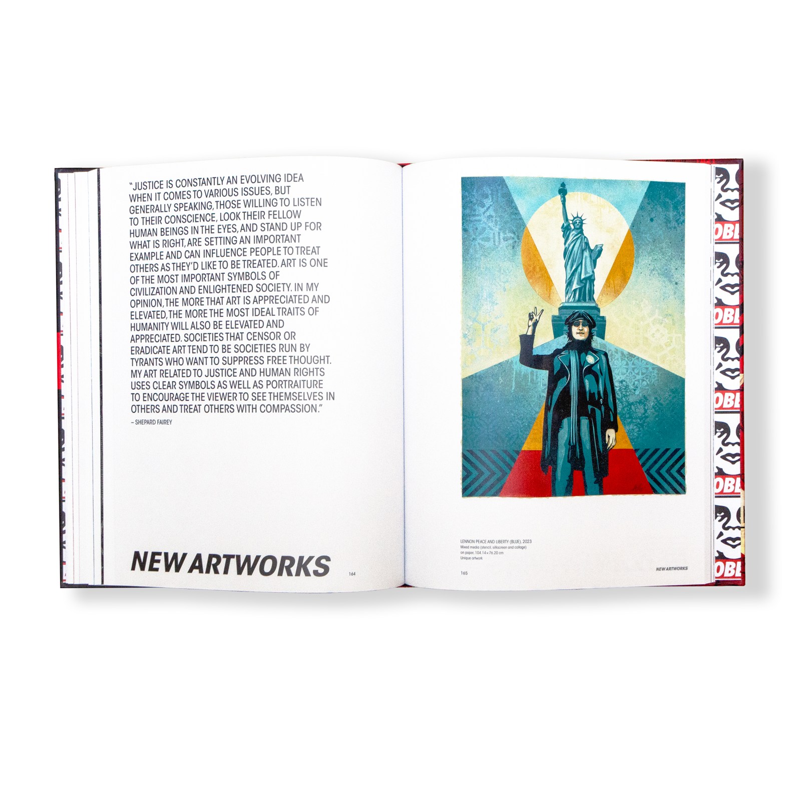 An open book displaying text on the left page about