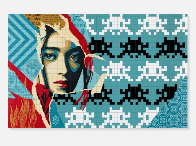 Here’s a look at more of the collaborative artworks featured in Triple Trouble. Check it out!

Why would I want to collaborate on an exhibition with Damien Hirst (@damienhirst) and Invader (@invaderwashere)? I’ve long respected both artists because they are intelligent, conceptual, and relentless in their singular creative visions. “Obsessive” might be too mild a description to convey their drive, focus, and prodigious output. I can relate to them. I also admire risk-takers and troublemakers who can withstand condescending, impolite jabs from supposedly polite society. Those qualities inspired me to collaborate with them even though our aesthetics have no natural overlap or compatibility. A clash of styles in collaboration is a risk worth taking, and creativity can solve almost all problems. Malcolm McLaren once told me, “A glorious failure is better than a boring success.” So, with that as a guiding principle, what could possibly go wrong? - Shepard

Newport Street Gallery, in association with HENI (@heni), presents Triple Trouble, an exhibition uniting three disruptive artists: Shepard Fairey, Damien Hirst, and Invader. 

Opening 10 October, this unprecedented show, curated by Connor Hirst, will feature a dynamic mix of individual works alongside bold new collaborations, many of which will be revealed to the public for the very first time.

📍Join us for the opening event on Thursday 9 October from 6pm – 8pm at Newport Street Gallery. Everyone is welcome and no RSVP is required.

Follow @heni for more information.

@obeygiant @damienhirst @invaderwashere